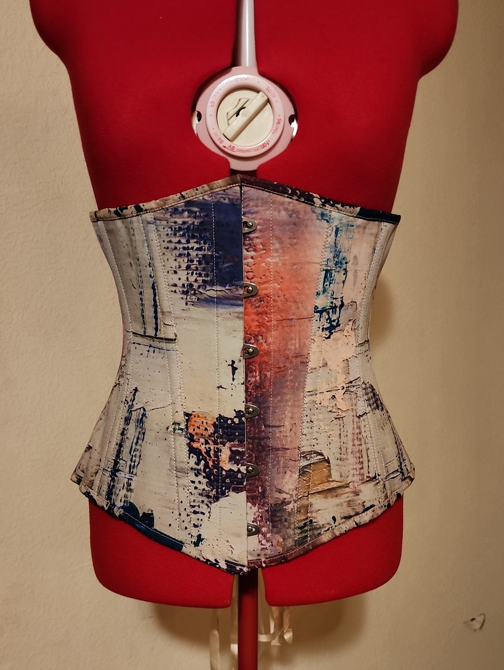 Corset Story Abstract Art Multi Color Underbust Corset – Brand New – Size 30